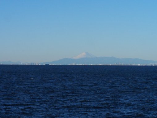 2018.1.2幕張の海　富士山