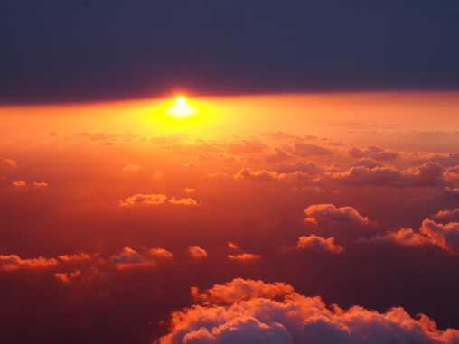 すごく印象的な夕焼け