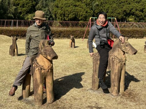 装飾古墳館の埴輪ではいよー