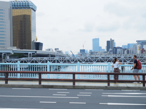 言問橋　東武線を望む