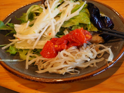 生の野菜中心　